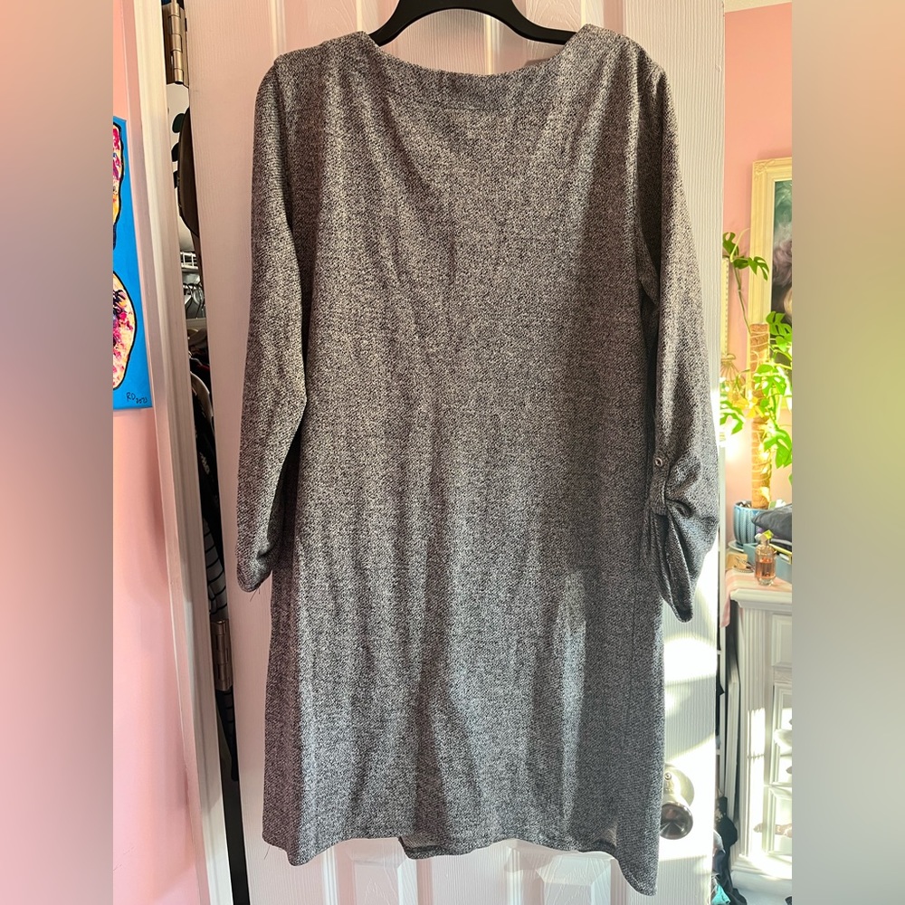 Merona shift dress. Size L, black and white tweed.
